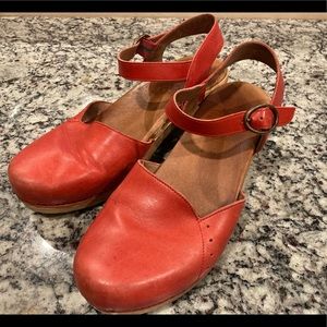 Red Dansko Clogs